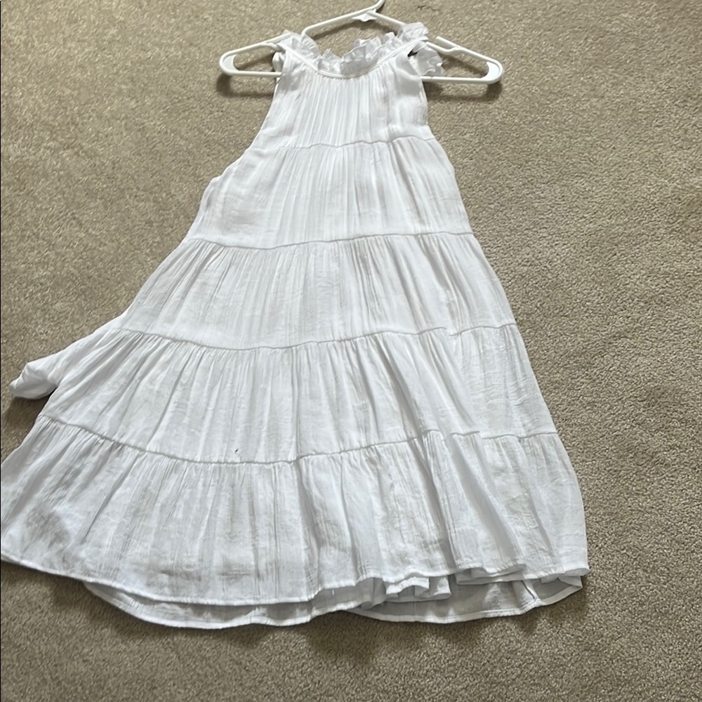 Entro White Tiered Casual Dress
